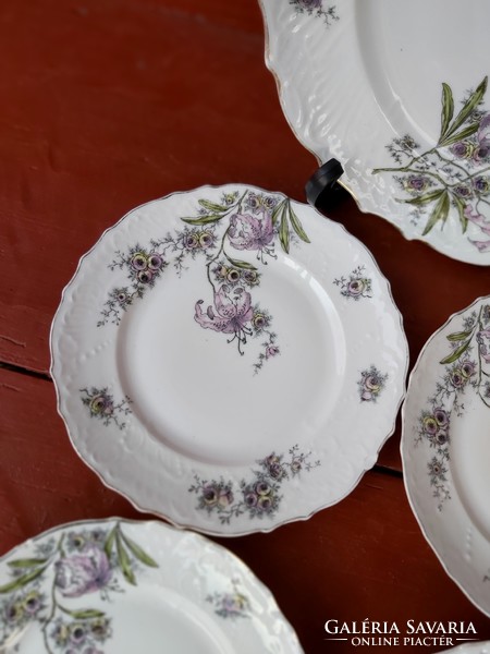 Pfeiffer & Löwenstein Floral Porcelain Art Nouveau Offering Cookie Plate Cake Set Beautiful