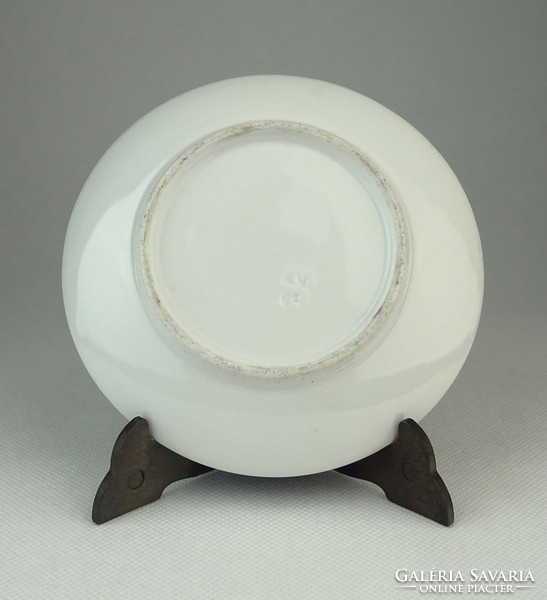 0Q973 Antik aranyozott világoskék porcelán tányér