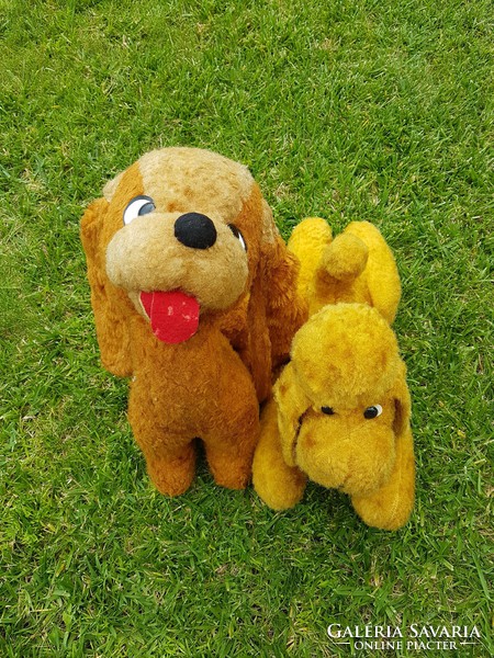 Retro toy, antique plush dog