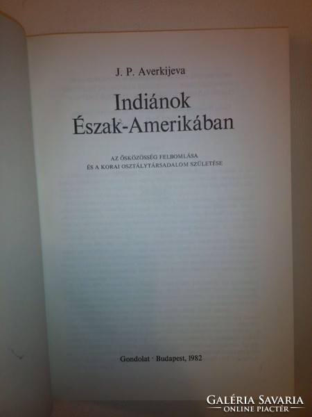 J. P. Averkijeva: Indiánok Észak-Amerikában (1982)