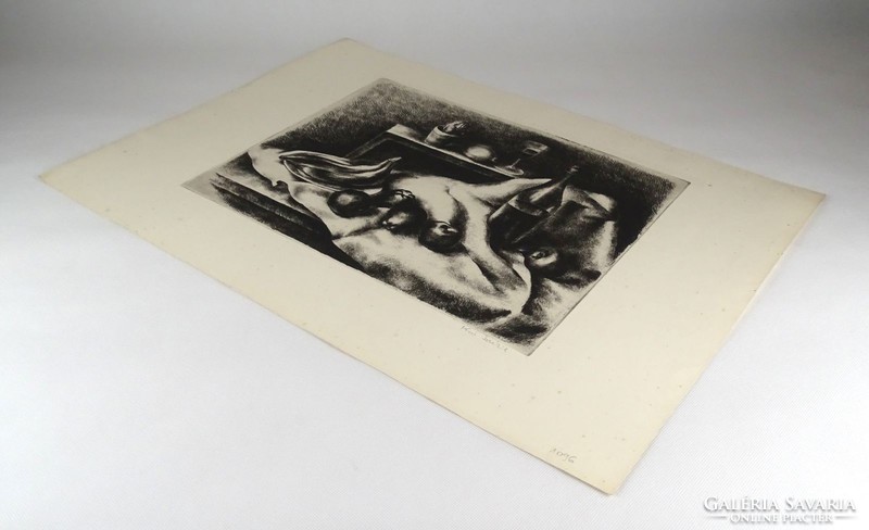 1C995 Kiss Terézia : "Csendélet banánnal" 1967 43 x 61.5 cm