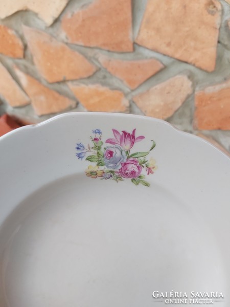 12 pcs rosy, floral bulgarian plates, porcelain plate, nostalgia