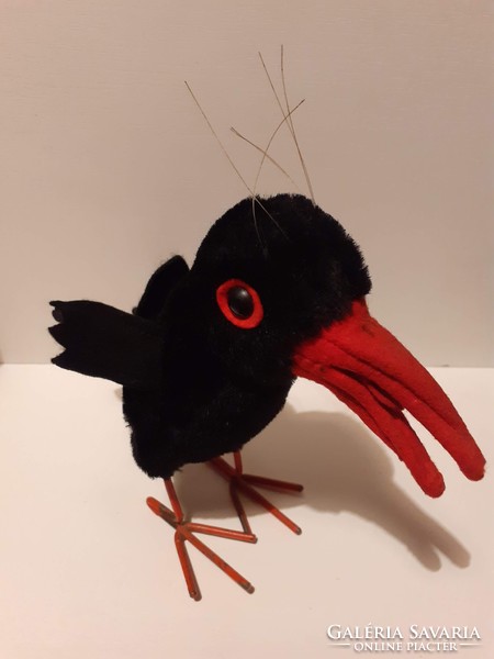 Rare old steiff hucky black raven from 1959-60s in good condition