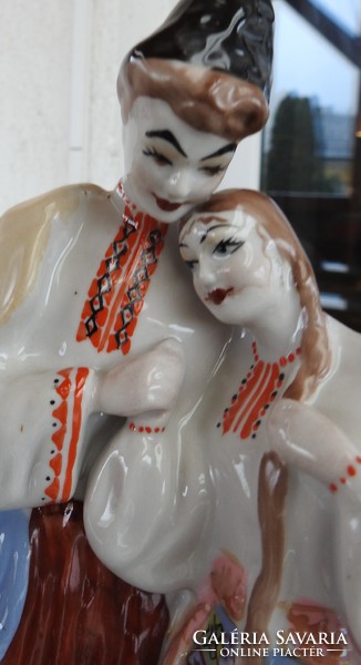 Mátkapár - jelzett orosz figurális porcelán