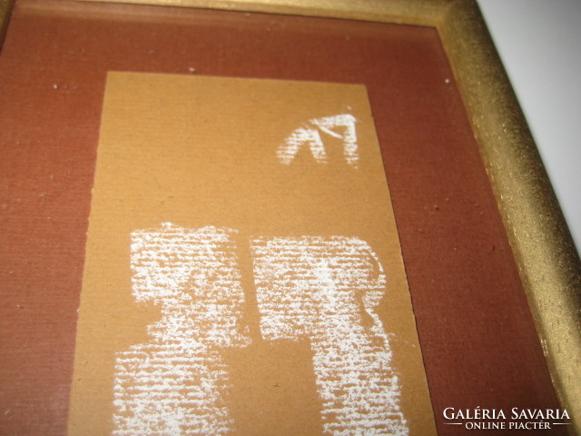 Modern alkotás  :  Ölelkező pár  , szignózva ,  11 x 25 cm
