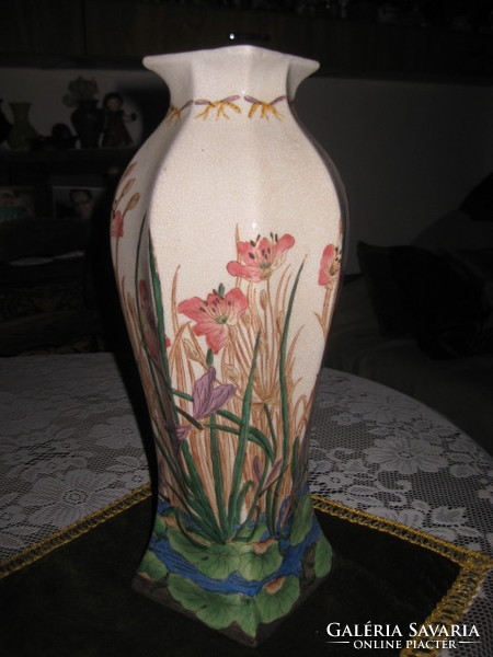 Earthenware vase 13 x 35.5 cm in good condition
