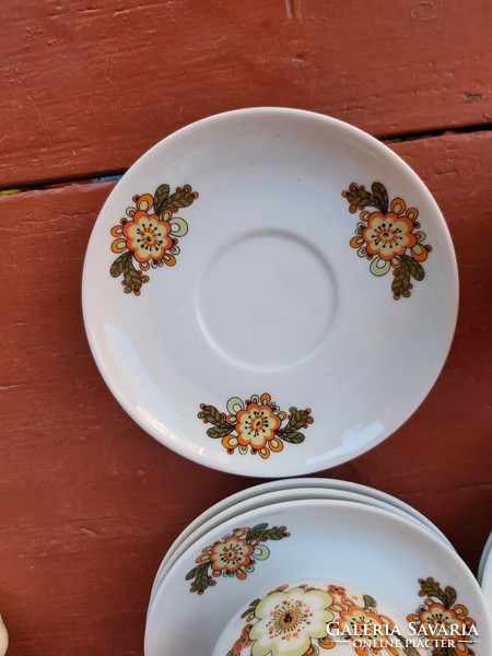 Alföldi icu pattern set of 6 teacups, cup + saucer