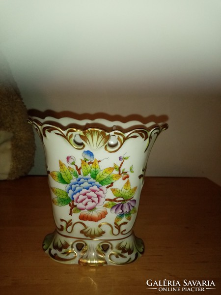 Victorian patterned Herend baroque vase