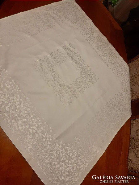 Square silk damask tablecloth