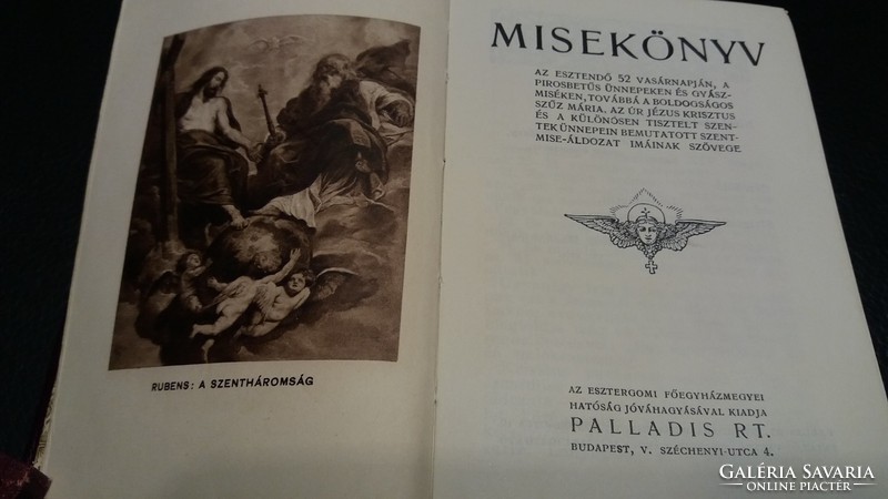 Misekönyv dobozában 1931, szép állapotban, magyar nyelvű