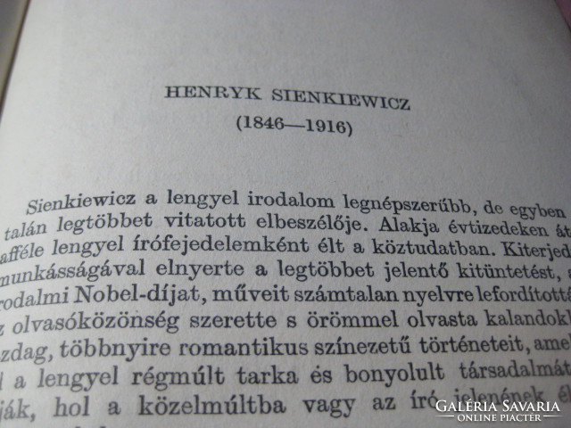 H. Seinkiiewicz / híres  lengyel író/  :  Válogatott elbeszélések ,  Új M.  Könyvkiadó  1956