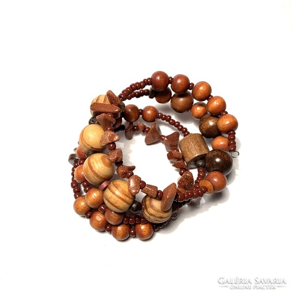 Wood - sunstone bracelet - for chubby ladies too! Size l / xl bracelet bracelet