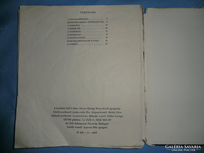 Megint Mazsola Retro gyerek könyv az igazi mese világából 1966