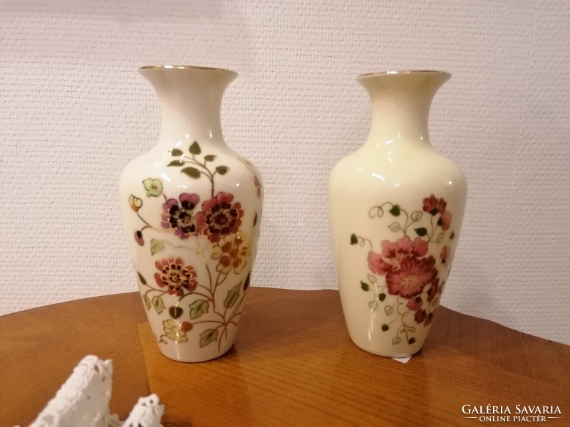 Zsolnay vases 16 cm each