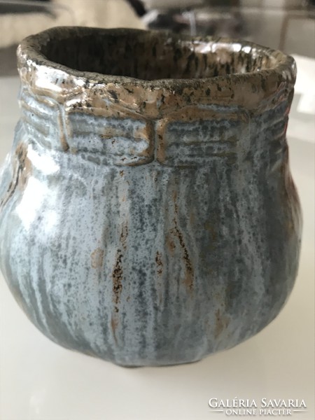 Retro német kerámia váza, 13 cm
