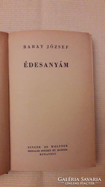 Babay József - Édesanyám - Régiség