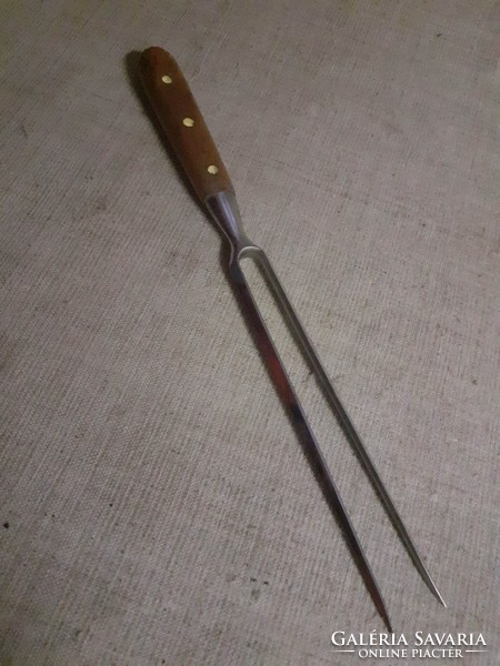 Old meat needle in good condition with hardwood handle