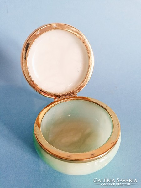 Retro, vintage turquoise glass jewelry holder