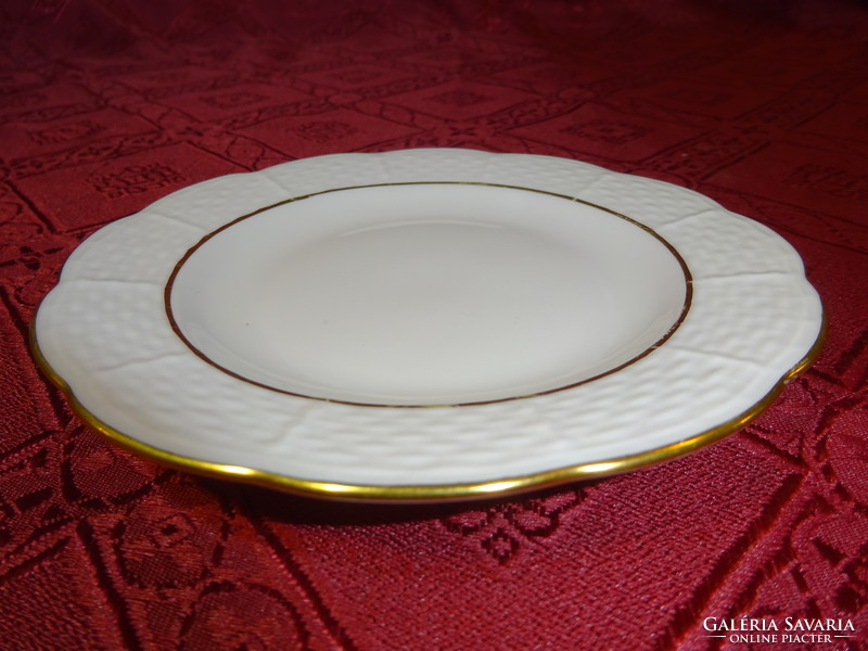 Herendi porcelán, arany szegélyes 6 db -os készlet  tányér, átmérője 12,5 cm. Vanneki!