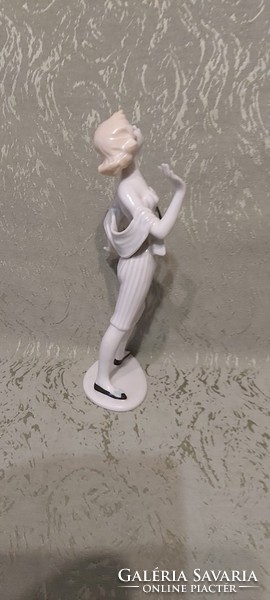 Kurt Steiner ritka porcelán szobrocska - Tinédzser kendővel