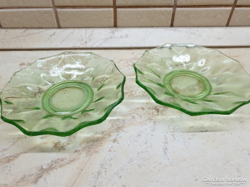 Retro, green, art deco plate, offering 2 pieces for sale!