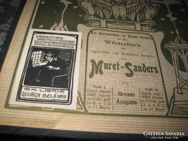 SACHS-VILATTE  francia - német  szótár 1911 .   2000 oldal mérete  20 x 27 x 10 cm
