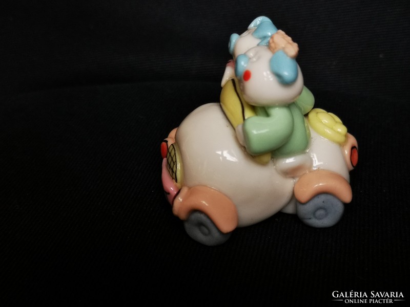 I got it down !!! New Year, handcrafted, porcelain luck pig figurine