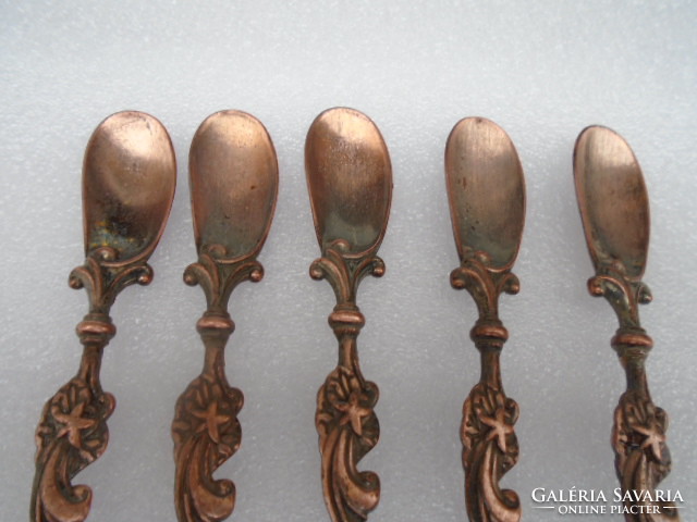 Mokkáskanalak 1800 évekből  rendkívüli ritka gyűjtői darabok bronzból 11 cm műtárgy