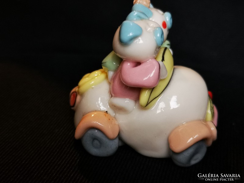 I got it down !!! New Year, handcrafted, porcelain luck pig figurine