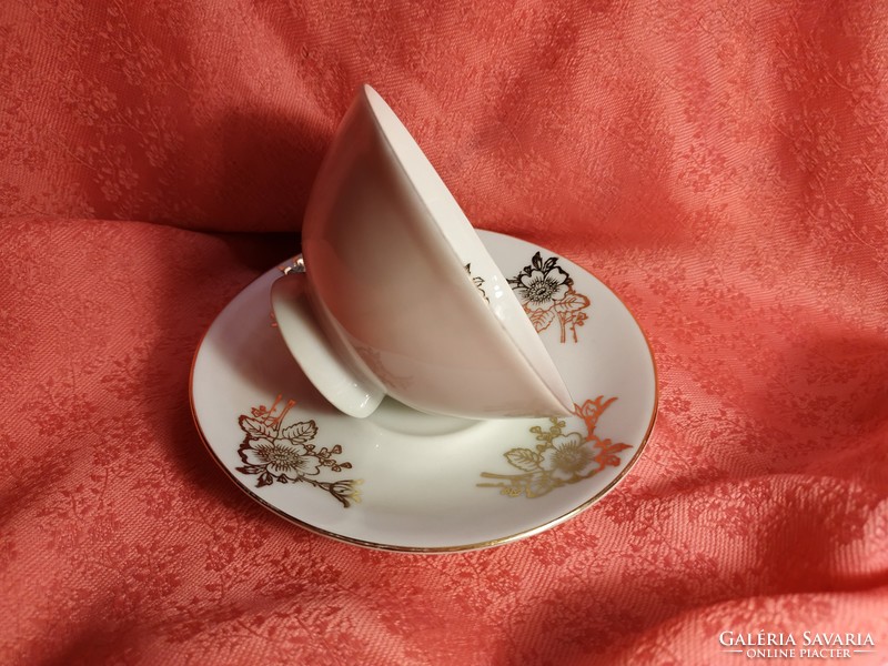 Charming porcelain coffee cup with saucer