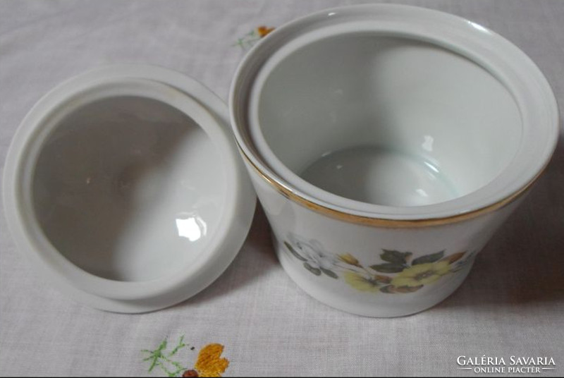 Ravenhouse porcelain, yellow rose coffee set, mocha set: spouts, sugar bowl, cup with saucer