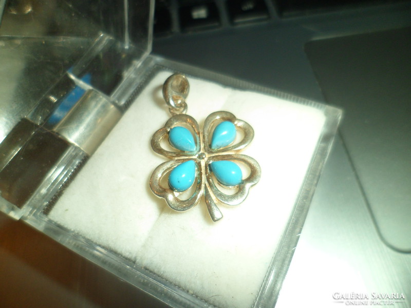 Silver pendant / turquoise