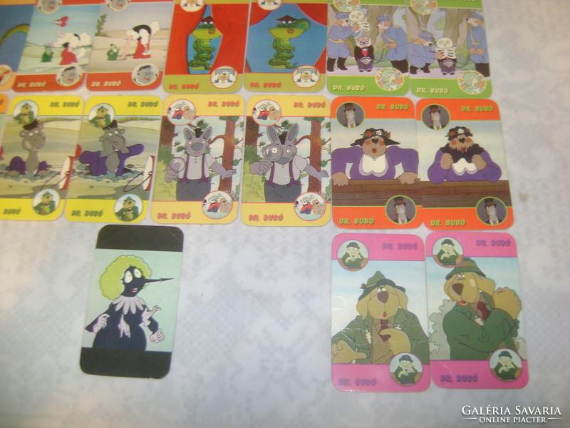 Retro Dr. Bubó mesekártya, játék kártya 