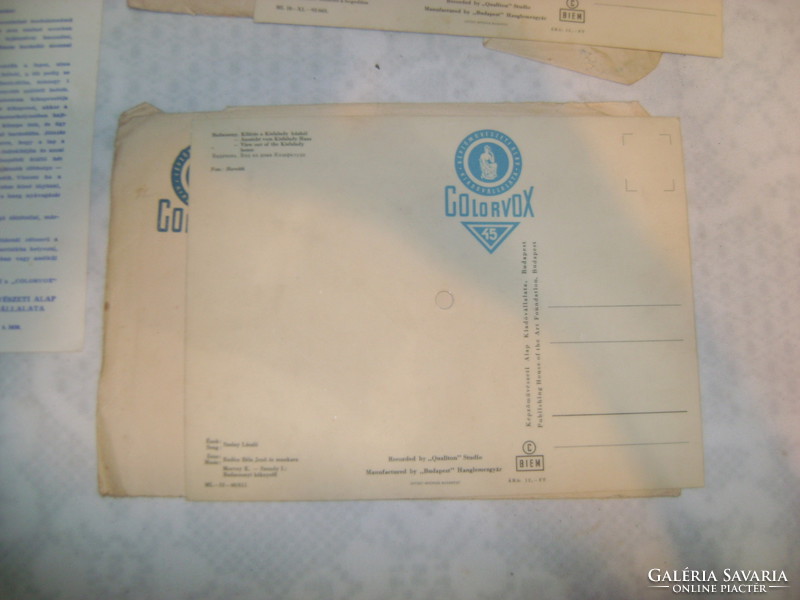 Retro hanglemez képeslap - két darab - 1961 - Badacsony, Szeged Város Tanácsa