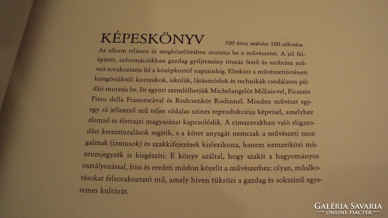 Műtörténeti KÉPES KÖNYV---500 művész---500 alkotása. (művészettörténeti,áttekintő kiadvány)