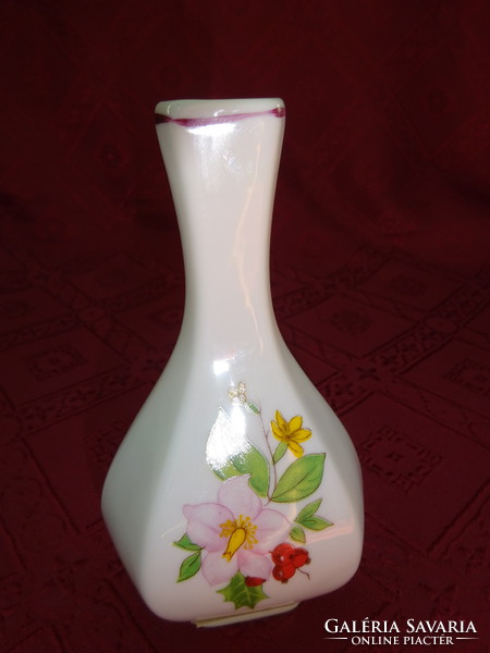 Hollóházi porcelán, mini váza, magassága 12 cm. Vanneki!