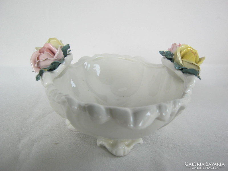 Ens porcelain bowl with rose decoration