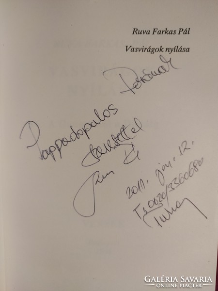 Ruva Farkas Pál: Vasvirágok nyílása - A Gangesztől a Dunáig (Dedikált) 3000 Ft