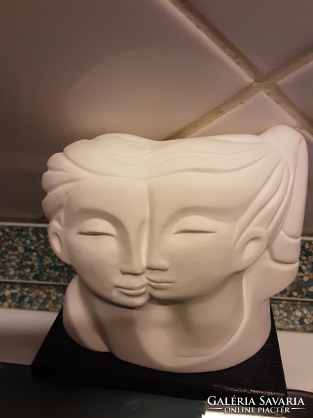 Sculpture - the product of a world-famous ceramic workshop, biscuit porcelain bust, xx.Szd the second half.