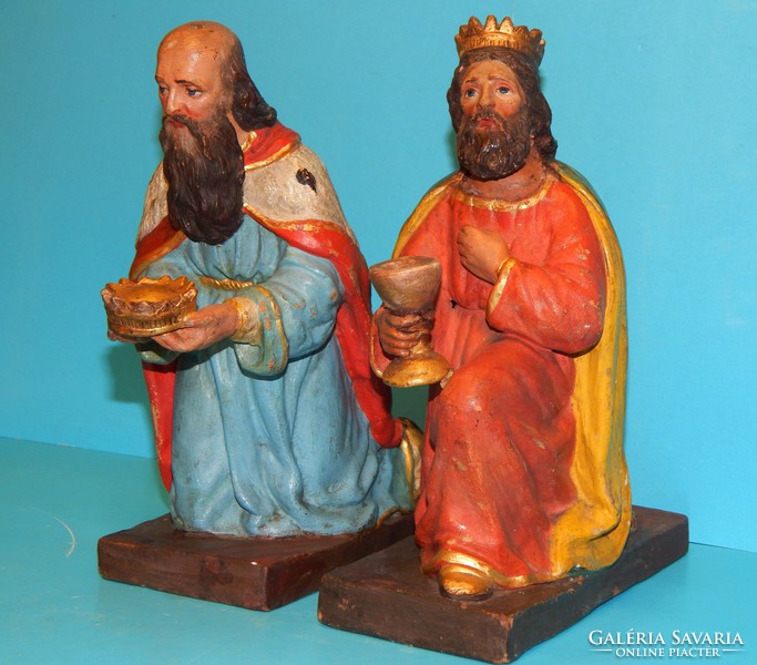 23 cm terracotta Nativity figures in good condition from the xx. No. From the beginning