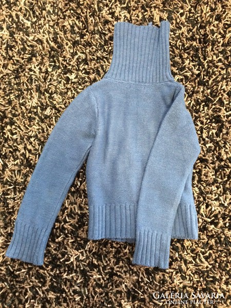 Kék cipzáras pulóver , pulcsi