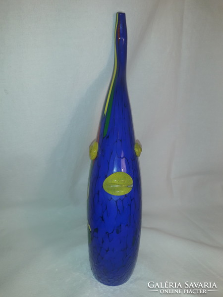 Lafiore glass fish sculpture marked original is not small