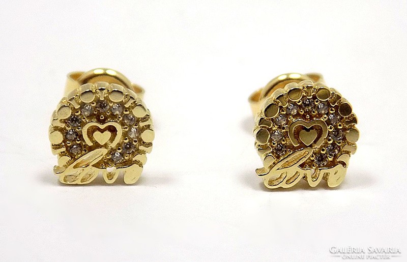 Gold earrings with stones (zal-au92007)
