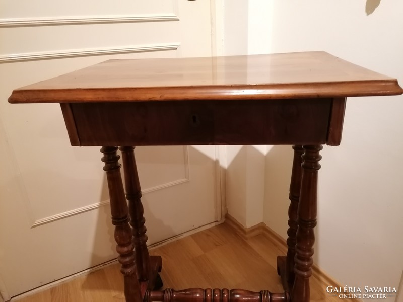 Very nice antique tin German sewing table/side table