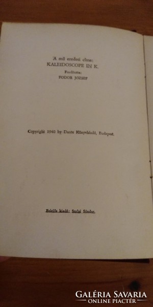 RITKA !  A.J.Cronin  II. kórterem  1940. második kiadás