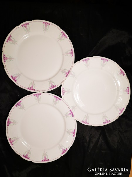 Antik, szecessziós, porcelán lapos tányérok