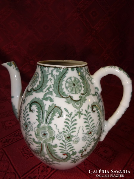Japanese porcelain, green patterned coffee pourer without lid, height 12 cm. He has!
