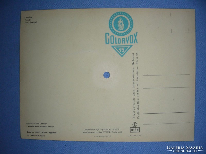 Colorvox 45 Képeslap hanglemez
