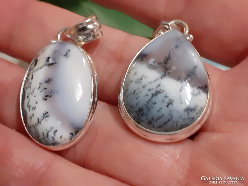 Merlinite silver pendants