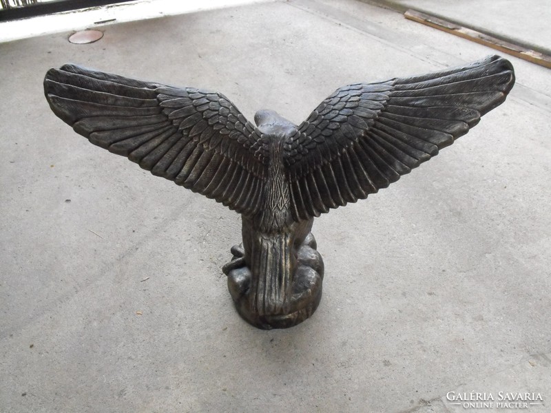 Large 90cm coat of arms eagle turtle bronze stone sculpture fence gate column onto park trianon monument